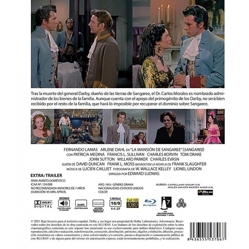 La Mansi&oacute;n De Sangaree Bd 1953 Sangaree [blu-ra... image number null