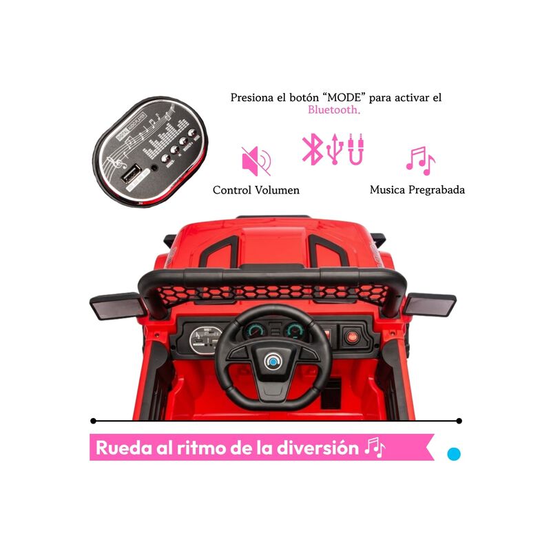 Carro El&eacute;ctrico Montable 12v Doble Motor Contro... image number null