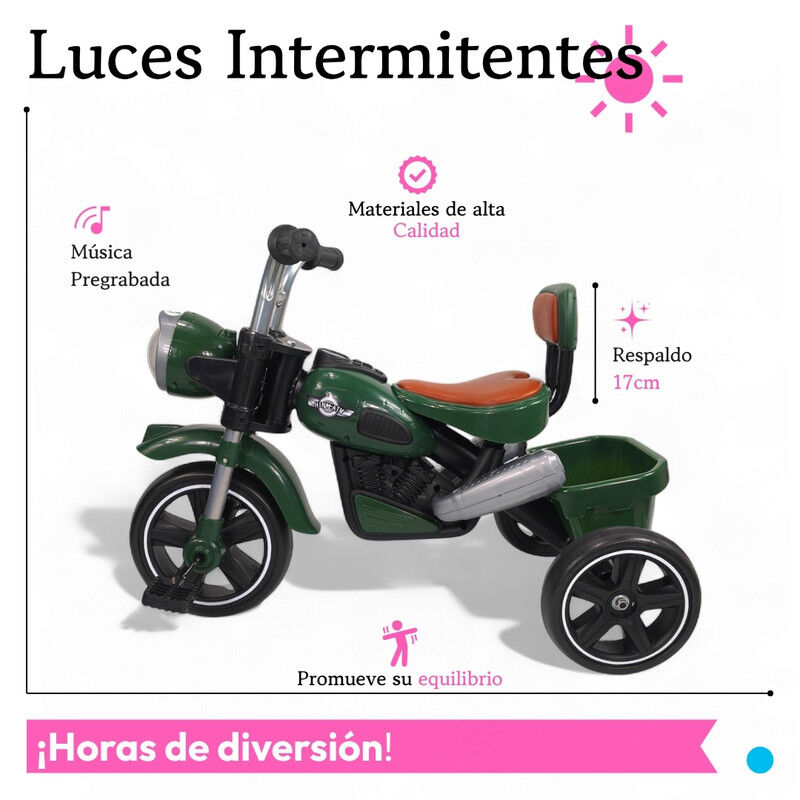 Triciclo Infantil C&oacute;modo C/ Luces y Sonido TEK-... image number null