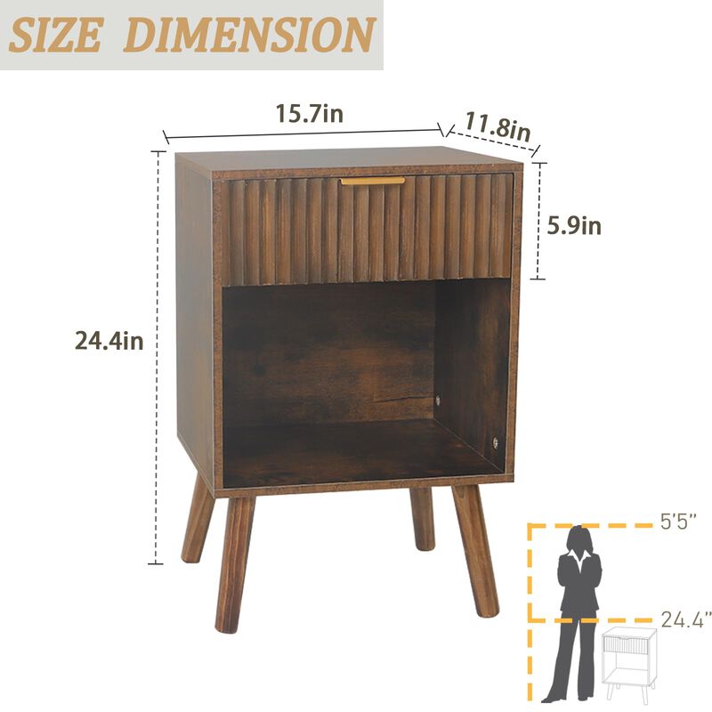 Mesita De Noche Fultyle Mid Century Modern Con ... image number null