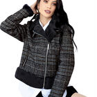 Chamarra Vintage Glamur Mujer Afelpada Negro Roosevelt A307