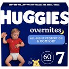 Pa&ntilde;ales Para Beb&eacute;s Huggies Overnites, Tama&ntilde;o 7 (18,6 Kg), 60 Unidades