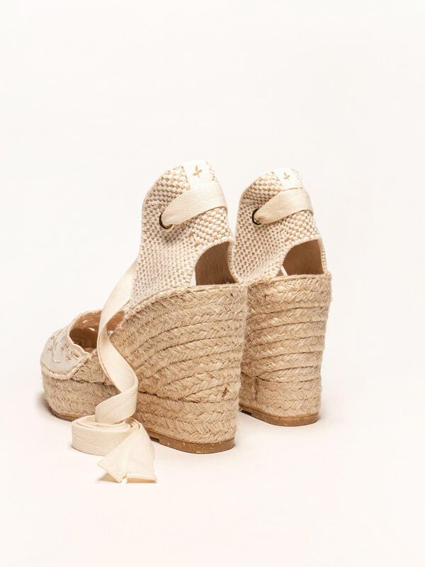 Alpargata de Cu&ntilde;a Alta Romero Crudo image number null