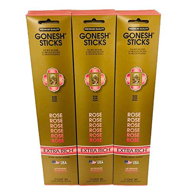 Incienso Gonesh Rosa - Pack De 12 (20 Varillas ... image number null