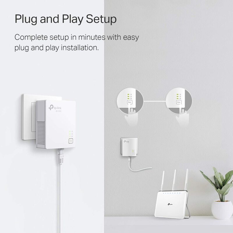Adaptador Ethernet Powerline Tp-link Av1000 De ... image number null