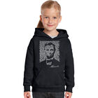 Sudadera Con Capucha Word Art Para Ni&ntilde;a - Abraham Lincoln &middot; Gettysburg Address - Negro