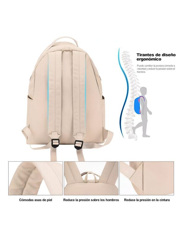 Mochila Escolar Pink Brule image number null