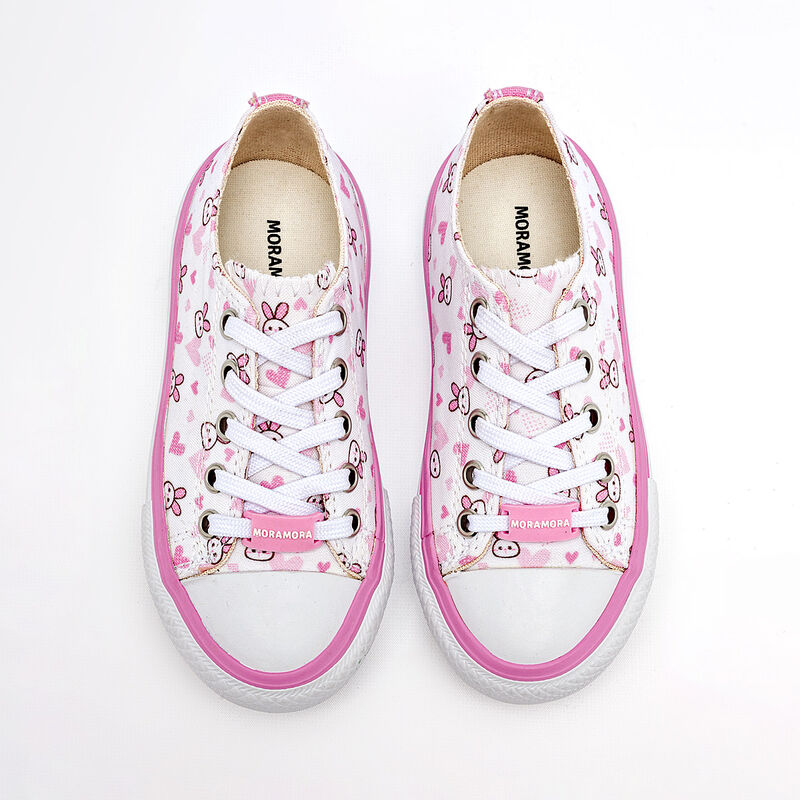 Moramora tenis para ni&ntilde;a blanco rosa negro cod ... image number null