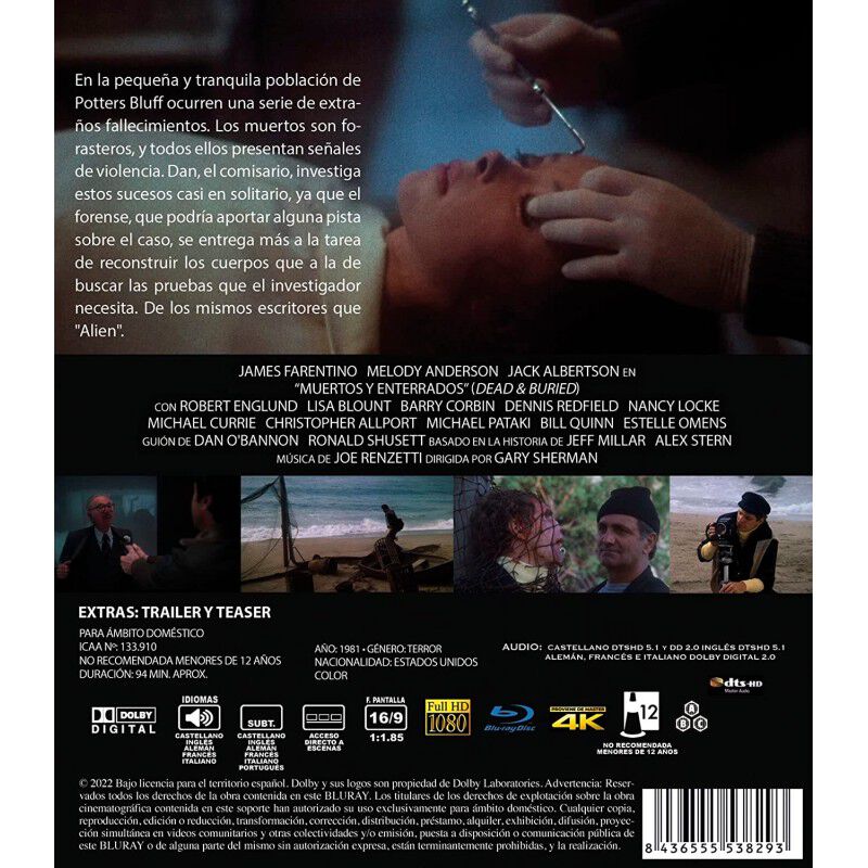 Muertos Y Enterrados [blu-ray] (1981) image number null