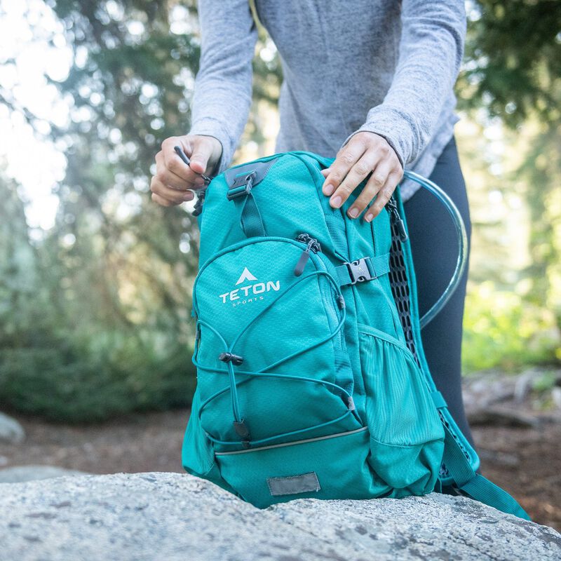 Mochila De Hidrataci&oacute;n Oasis 18l Verdeazul Con ... image number null