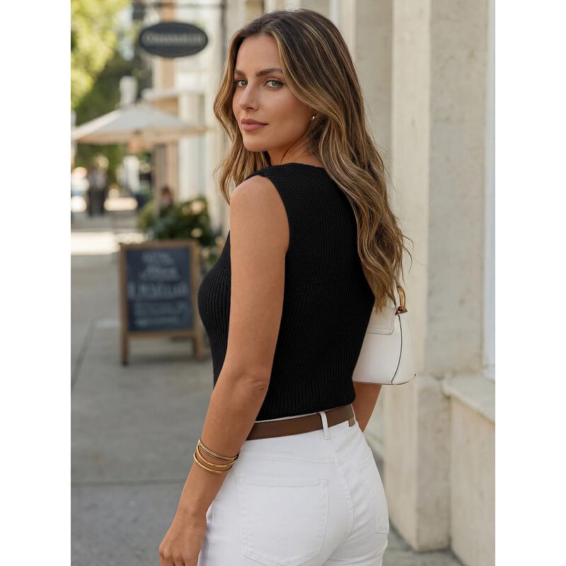 Su&eacute;ter Lillusory Negro Halter 2026 Verano image number null
