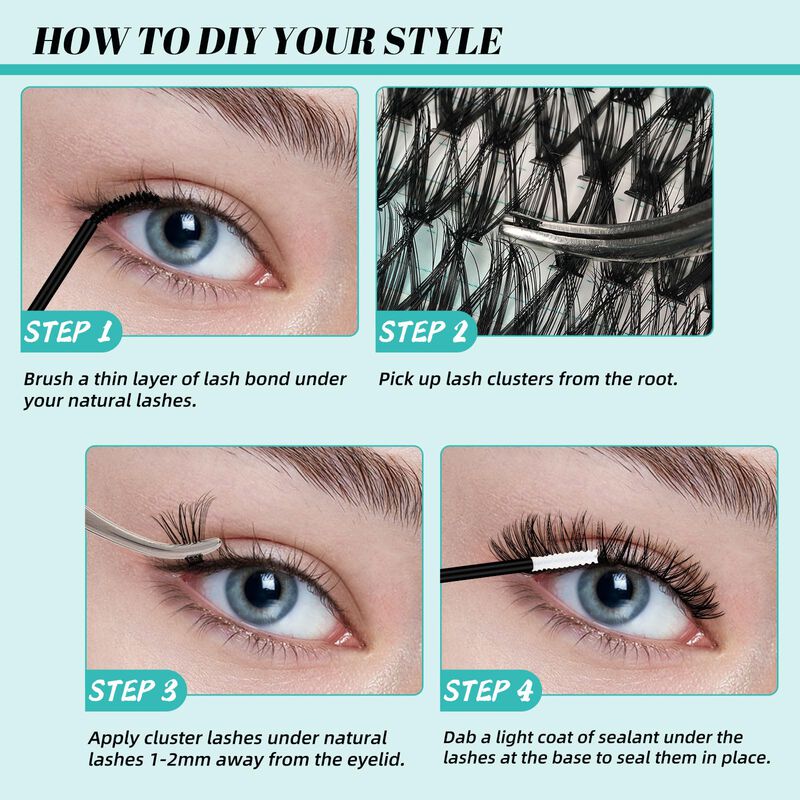 Kit De Racimos De Pesta&ntilde;as Amzgirl Lash, 320 Un... image number null