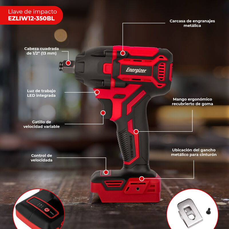 Energizer Kit Taladro y Llave Impacto 20v Sin C... image number null