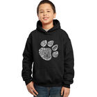 Sudadera Con Capucha Word Art Para Ni&ntilde;o - Pata de Gato - Negro