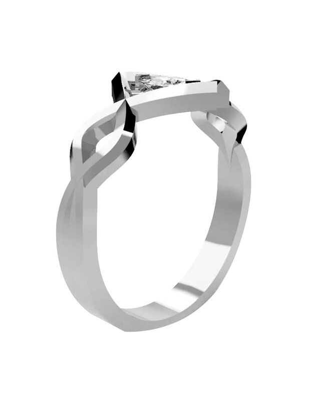 Anillo de Compromiso en Oro de 14K con Circonia... image number null