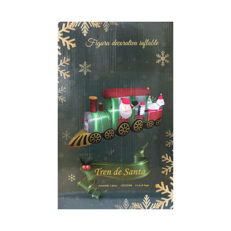 Inflable Navide&ntilde;o con forma de Tren Navide&ntilde;o y ... image number null