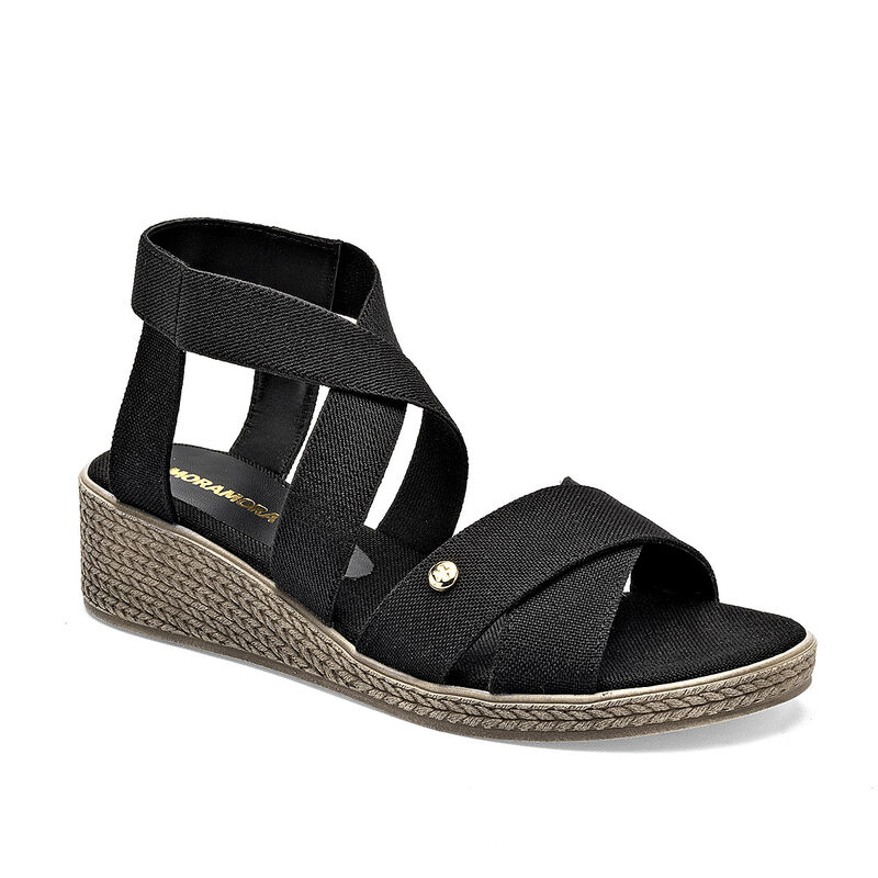 Moramora sandalia cu&ntilde;a para mujer negro cod 140... image number null