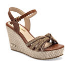 Moramora sandalia cu&ntilde;a para mujer camel dorado cod 141316-E