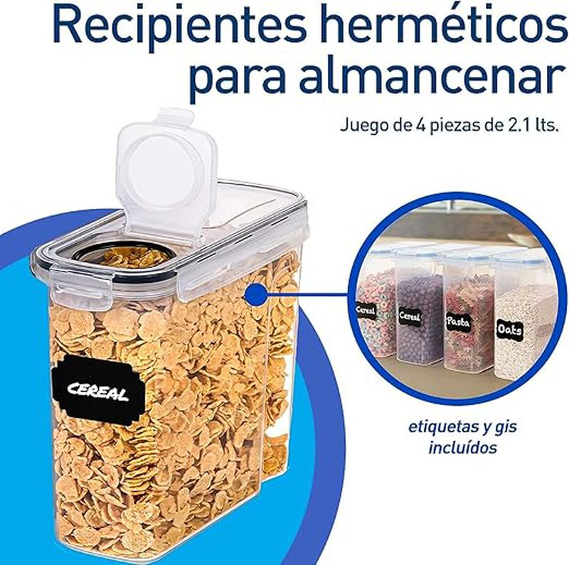 Set de 16 Recipientes Herm&eacute;ticos Bluelander image number null