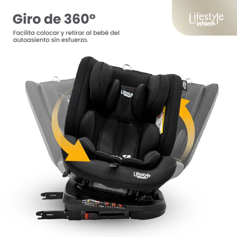 Autoasiento Evolutivo Luke Negro Con Sistema IS... image number null