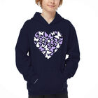 Sudadera Con Capucha Word Art Para Ni&ntilde;o - Coraz&oacute;n de Mariposa - Azul Marino