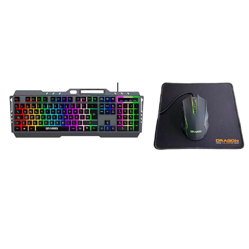 Kit Gamer Teclado y Mouse Nextep RGB Tapete Inc... image number null