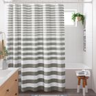 Cortina De Ducha Madison Park Spa Waffle Weave 180 X 180 Cm, Color Gris