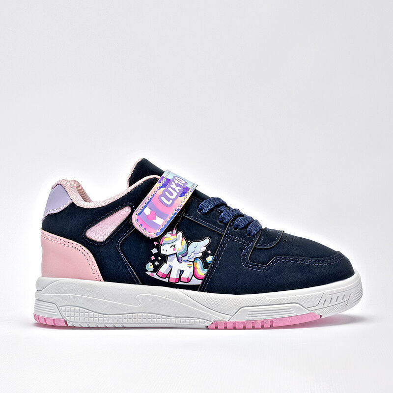 Lux-10 tenis para ni&ntilde;a marino rosa cod 140585-D image number null