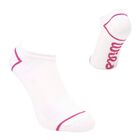 Wilson 5 Pares de Tines cortos para Mujer, Color Blanco con Lineas Rosas ,Talla Unitalla, Afelpados