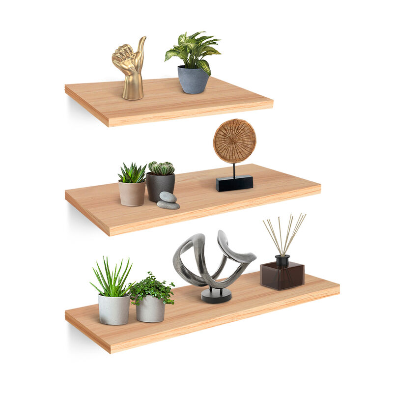 Repisas Flotantes de Madera 3 Pz de 30x15, 40x1... image number null