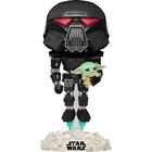 Dark Trooper Con Figura De Vinilo Grogu Que Brilla En La Oscuridad Pop Funko Star Wars: The Mandalorian