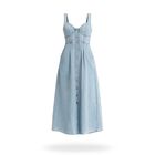 Vestido De Tirantes De Mezclilla Con Botones