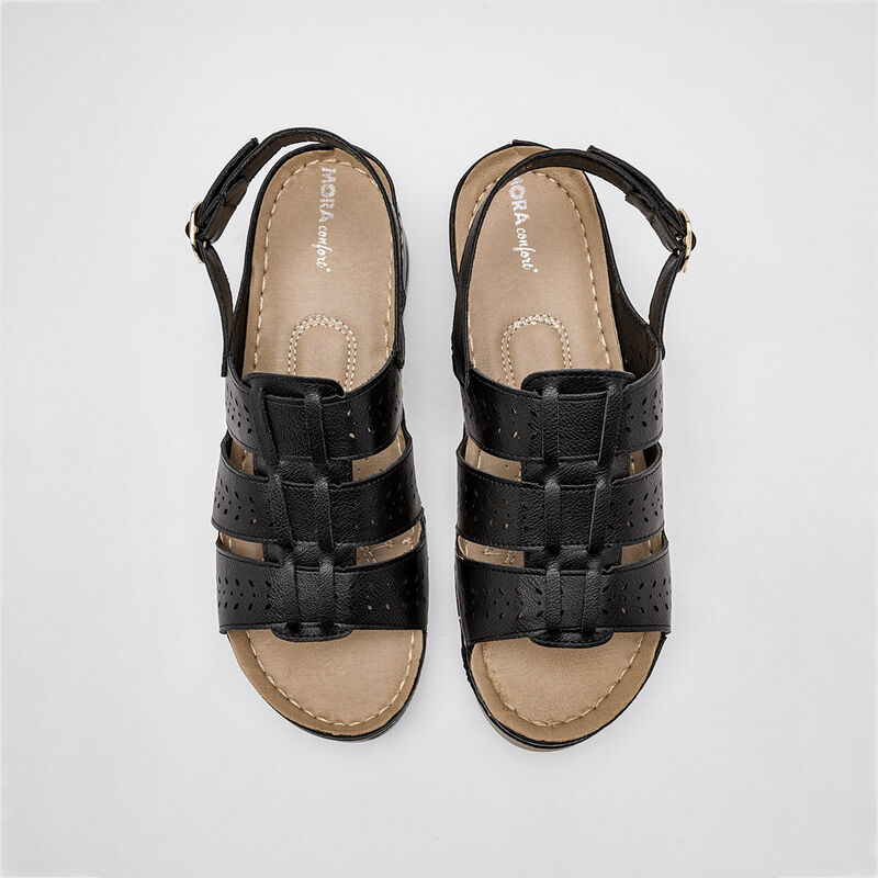 Mora Confort Sandalia para mujer negro image number null