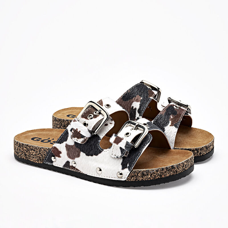 G&ouml;sh sandalia piso para mujer blanco negro caf&eacute;... image number null