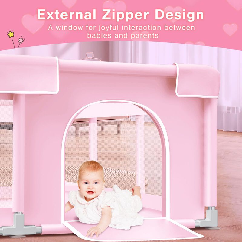 Baby Playpen Jaobeem Pink Para Princesita Para ... image number null
