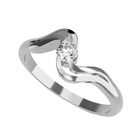 Anillo de Compromiso en Oro Blanco 10K con Circonia -  Talla:4.5/ FJ771-10W-CZ-45