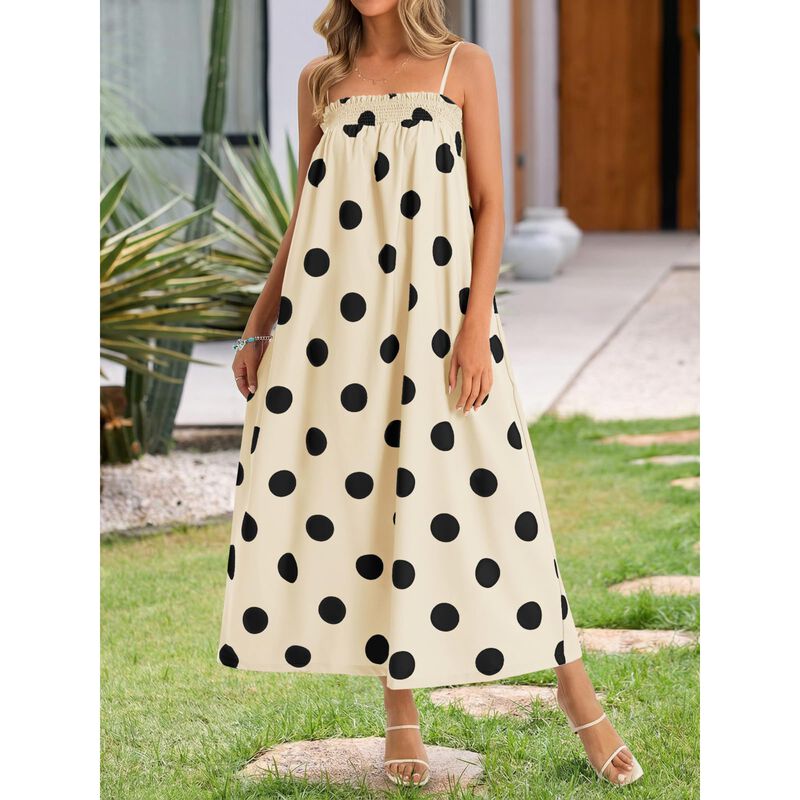 Vestido Maxi Wenrine Lunares Tirantes Finos image number null