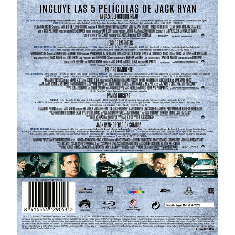 Paquete 1-5: Jack Ryan (bd) [blu-ray.] image number null