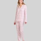 Pijama Cuadros Abierto Rosa