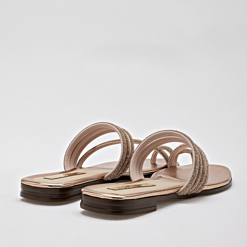 Moramora Sandalia para mujer dorado rosa image number null