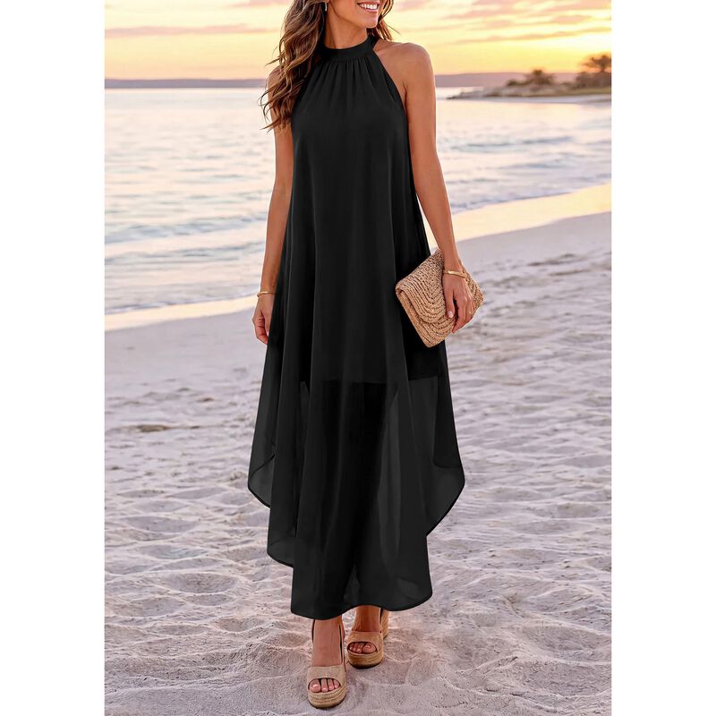 Vestido Maxi Prettygarden Tirantes Negro Talla ... image number null