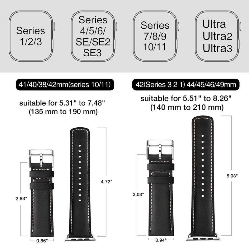Correa De Cuero Sunfwr para Apple Watch 41/40/3... image number null