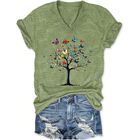 Camiseta Totwow Cuello V Estampado Gr&aacute;fico Verde Talla XL