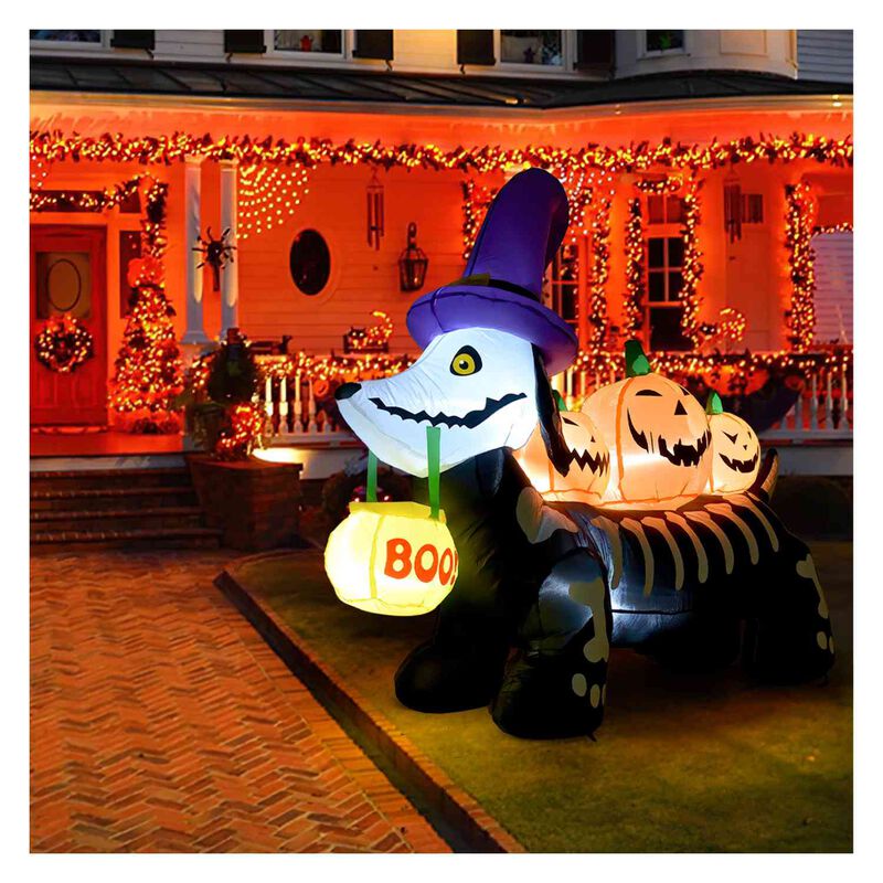 Inflable Halloween Perro Salchicha Embrujado Le... image number null