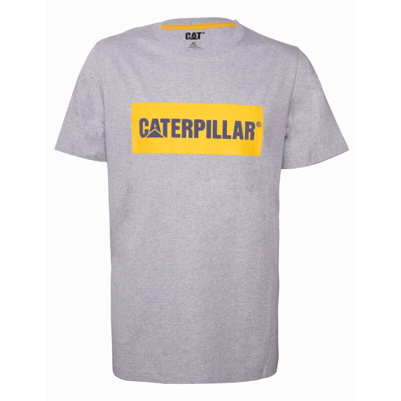 Playera Caterpillar Gris Big Logo Amarillo image number null