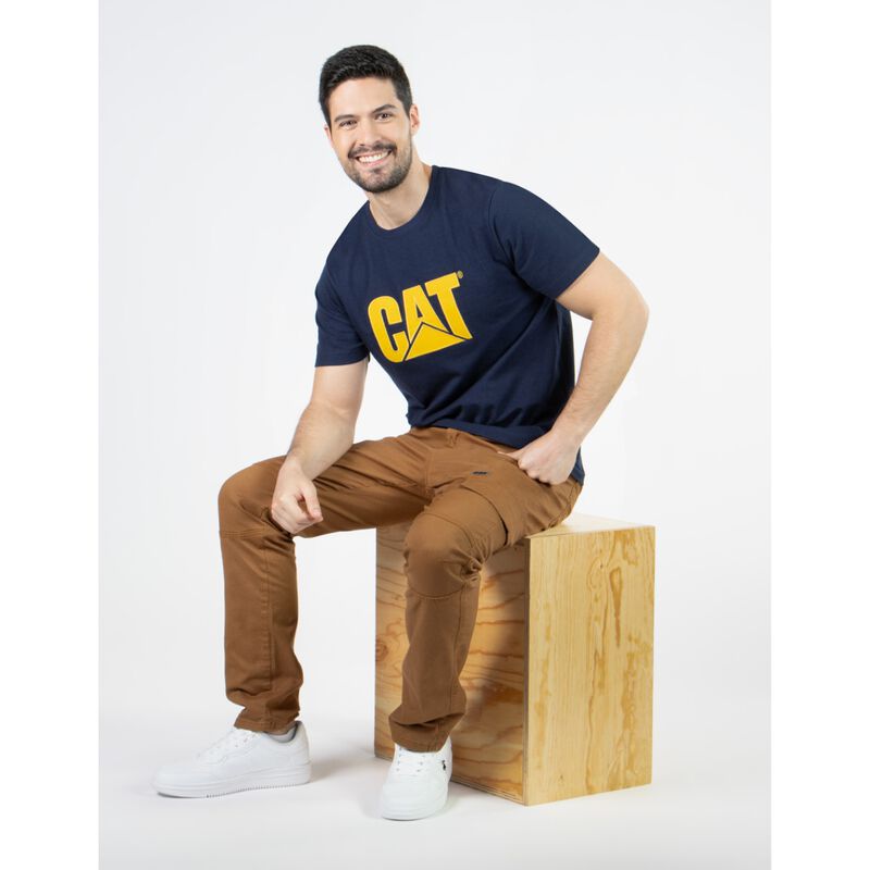 Playera CAT Big Logo Manga Corta Color Azul image number null