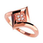 Anillo de Compromiso en Oro Rosa 14K con Circonia -  Talla:9/ FJ577-14R-CZ-9