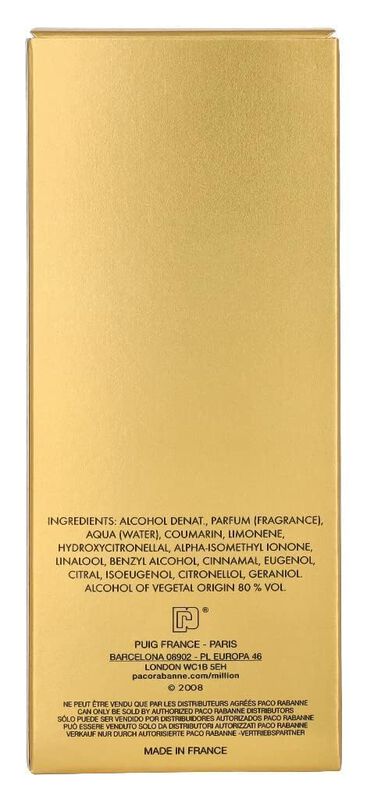 Perfume Paco Rabanne 1 Million Edt En Aerosol P... image number null