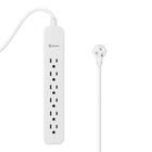 Tira multicontactos de 6 salidas verticales con supresor de picos (245 J)