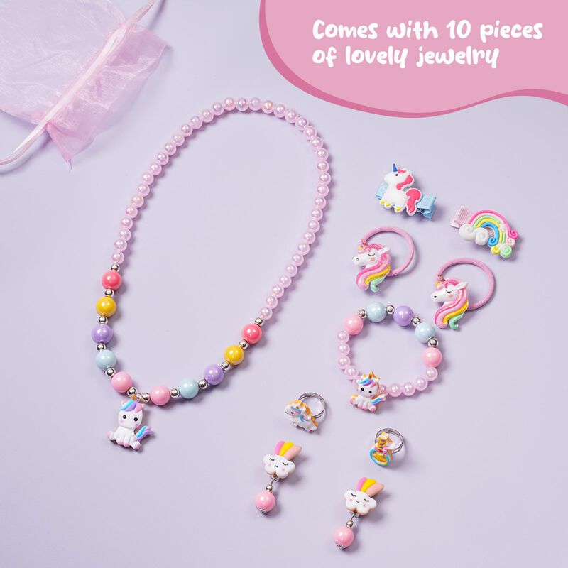 Caja De Joyas Procase Unicornio Con Mu&ntilde;eca Gira... image number null